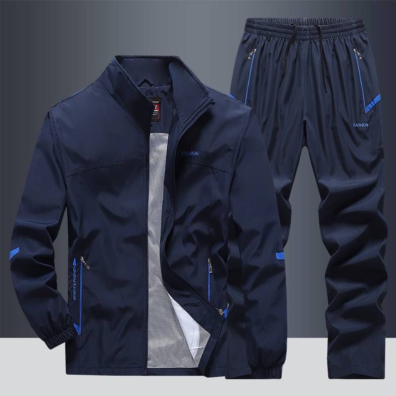 2025 Lente en herfst vrijetijdssport tweedelig set opstaande kraag jas herenjas top kleding c879_voghion.com