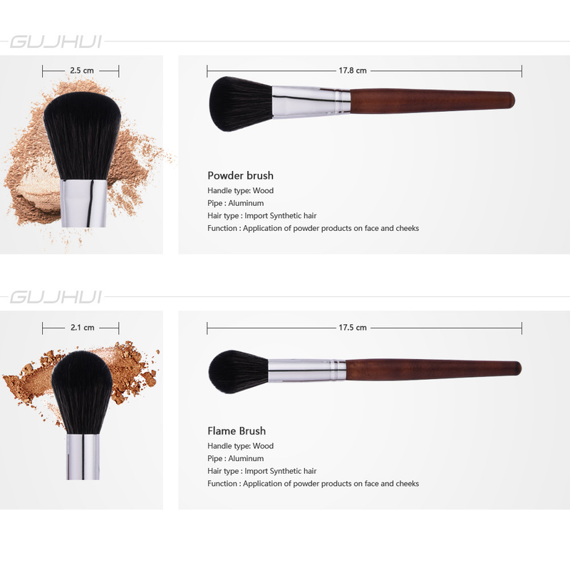 10-teiliges Make-up-Pinsel-Set, Beauty-Tools, Grundierungspinsel, Wimpernpinsel, schwarzes Mahagoni-Pinsel-Set GUJHUI Yun_voghion.com