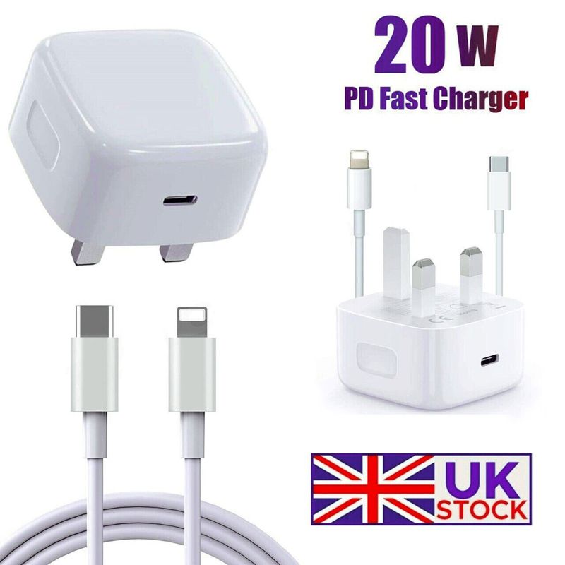 Adaptateur chargeur USB-C pour iPhone 14, 13, 12, 11 Pro Max, X, 20 W, prise murale PD_voghion.com