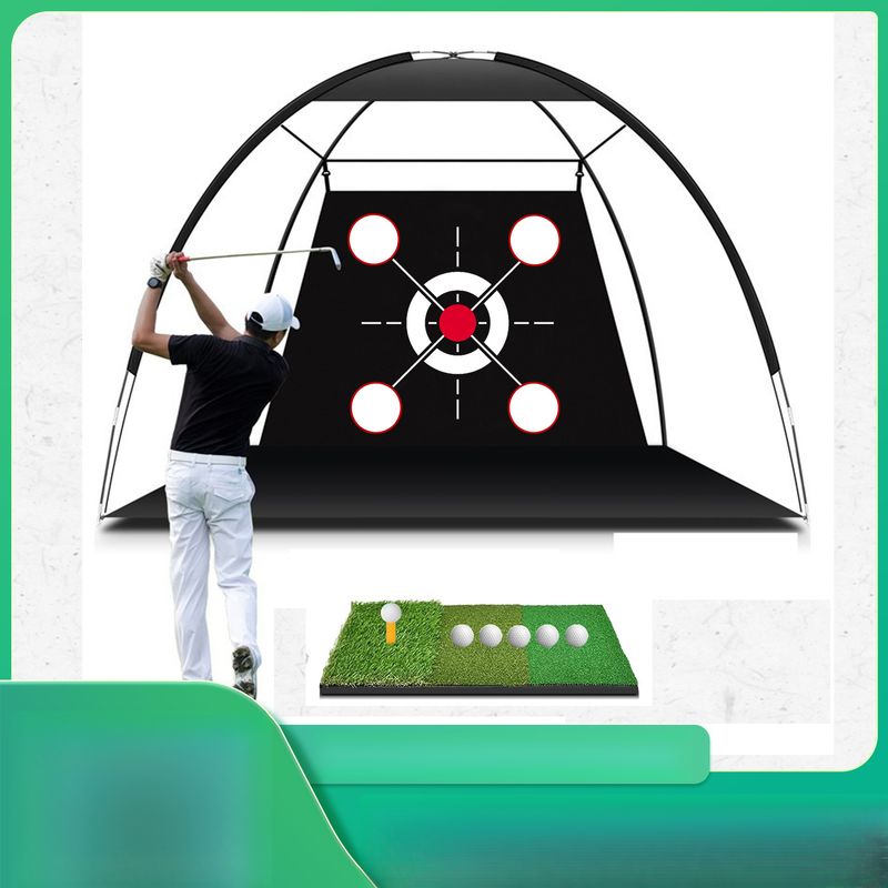 Small Indoor Golf Hitting Portable Chipping Practice Net Set_voghion.com