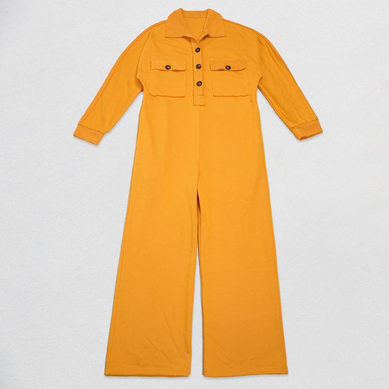 Combinaison en jean oversize – Combinaison décontractée à jambes larges avec col à revers, tenue une pièce streetwear_voghion.com