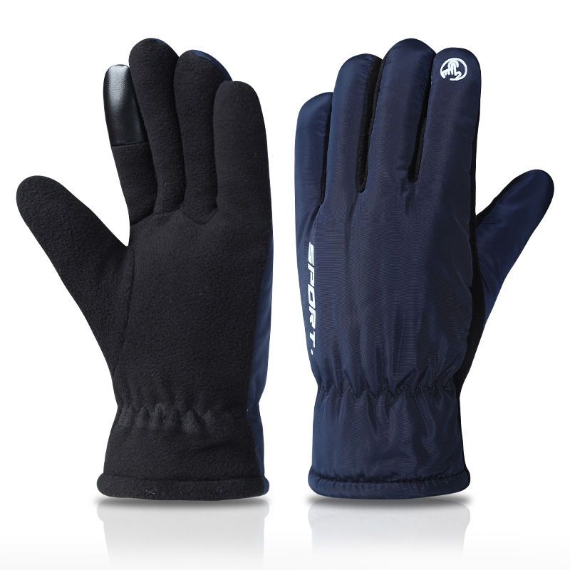 Wanter Vëlofueren kal, winddicht, samt Anti-Frost Hänn fir waarm ze bleiwen winddicht. Männer a Fraen am Wanter fueren mat_voghion.com
