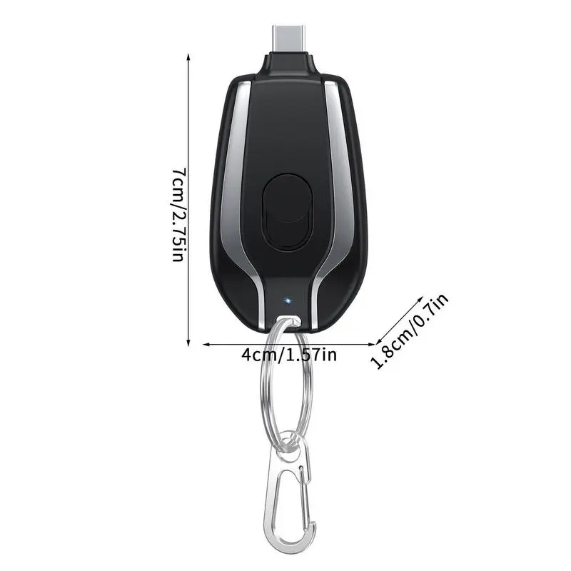 Android Portable Charger 1500mAh Keychain Charger With Type-C Mini Battery Pack Fast Charging Backup Power Bank For IOS_voghion.com
