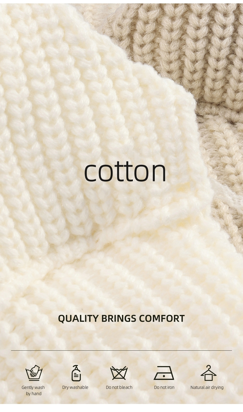 Cappello lavorato a maglia da donna autunno e inverno caldo protezione per le orecchie simpatico cartone animato gatto orecchio cappello pullover in lana marchio di moda_voghion.com