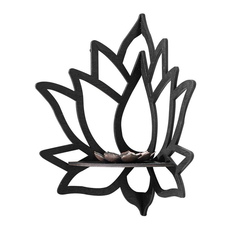 Bohemian wooden lotus hollow crystal storage rack simple home home decoration cross-border supply_voghion.com