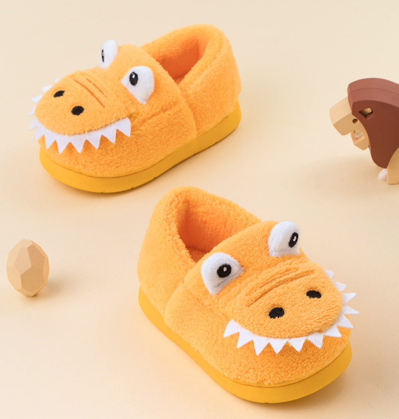 Scarpe per bambini Pantofole di cotone Invernali Coccodrillo Cartone animato Carino Borsa Tacco Caldo Antiscivolo Spesse Morbide Scarpe_voghion.com