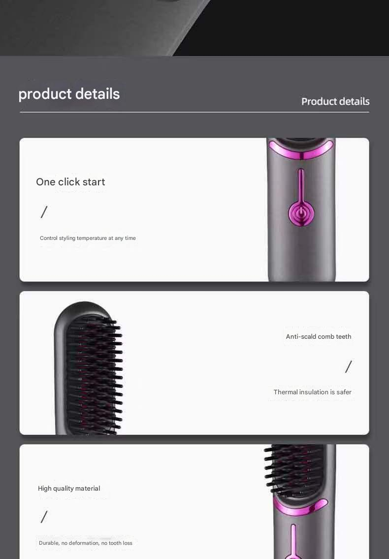 USB-Lade-Haarglätter, Studentenwohnheim, tragbar, zum Locken und Glätten, Styling-Kamm mit doppeltem Verwendungszweck, Haarpflege_voghion.com