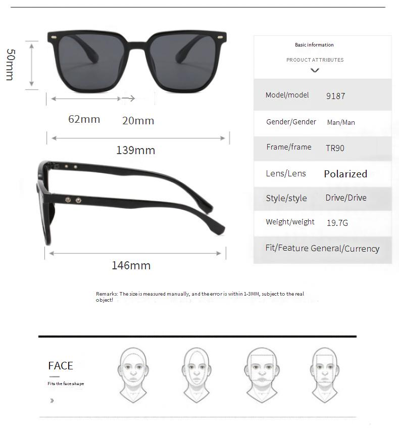 Men's Sunglasses New Polarized Sunglasses For Women, Personalized Retro Sun Visors, Sunglasses For Men, European And American Sunglasses_voghion.com