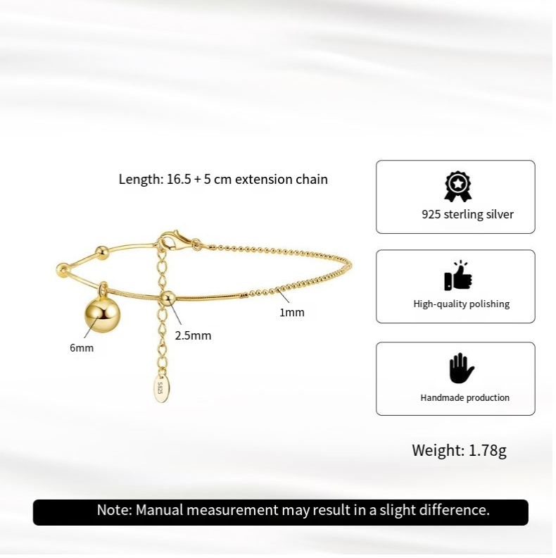 Conjunto de pulsera de cadena Figaro de doble capa de plata esterlina para mujer, pulsera de eslabones ajustable, minimalista y delicada para uso diario._voghion.com