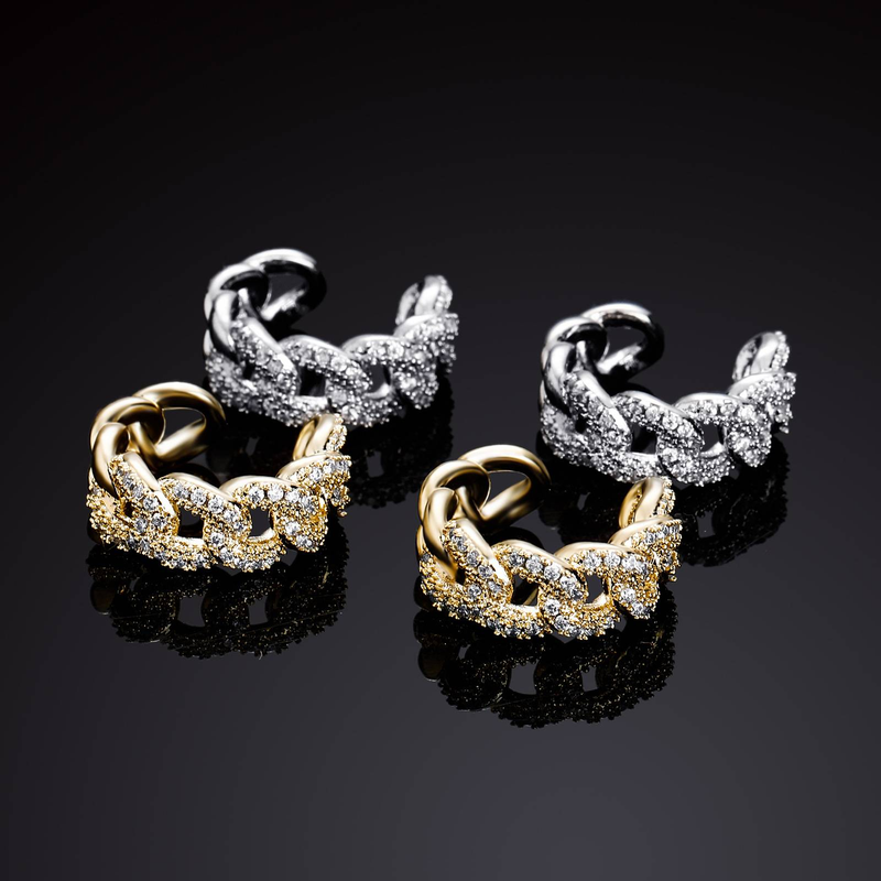 Earrings Exaggerated Oversized Zircon Earrings, Rings Inlaid With Diamonds, Diamond Earrings For Women, Personality, Temperament, High End_voghion.com