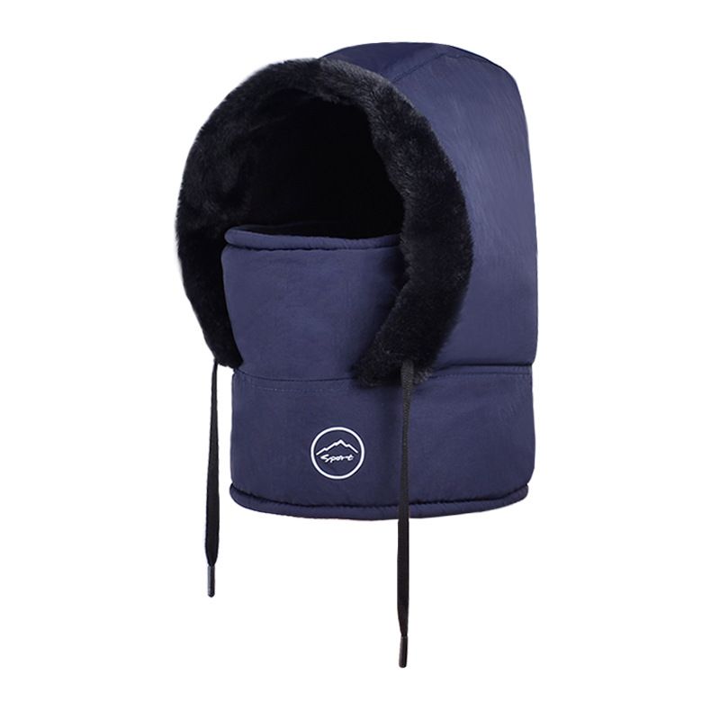 Unisex Winter Cycling Hat With Face Mask - Windproof, Waterproof & Thermal Ear Protection For Biking Commuters_voghion.com