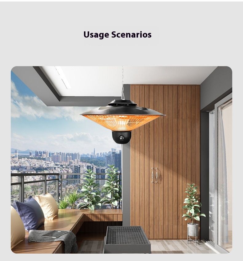 Riscaldatore elettrico impermeabile da parete per esterni, per patio e giardino - Riscaldamento ad alta potenza con design resistente alle intemperie_voghion.com