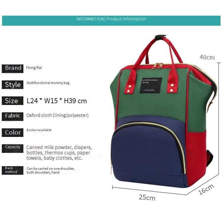 Umstandstasche, multifunktionale Mamatasche, große Kapazität, neuer modischer Rucksack, gestreifte Mutter- und Babytasche, tragbar_voghion.com