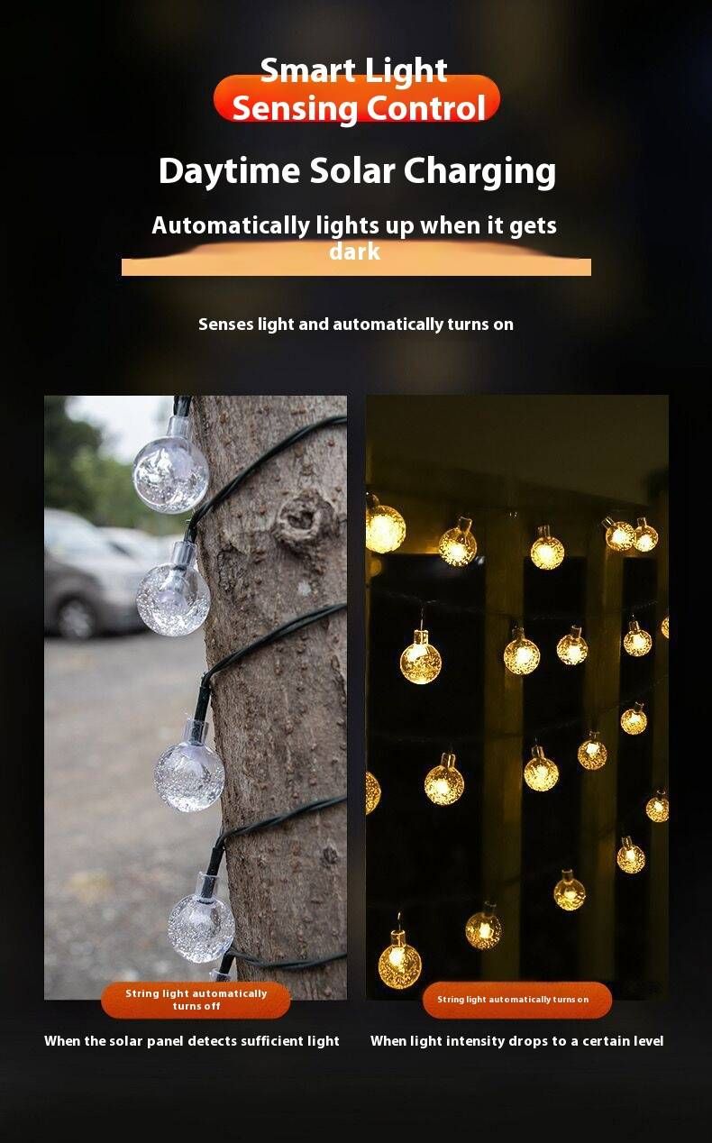 LED Crystal & Star String Lights – Battery/USB/Solar Powered, 8 Lighting Modes, Warm White & Color-Changing, 1.5m To 23m Lengths_voghion.com