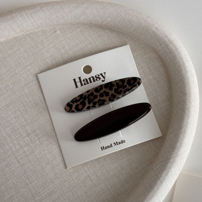 Leopard Print Coffee Color Matching Clip Texture Advanced Hairpin Mature Style Sweet And Spicy Duck Bill Clip Side Bangs Clip Hairpin_voghion.com