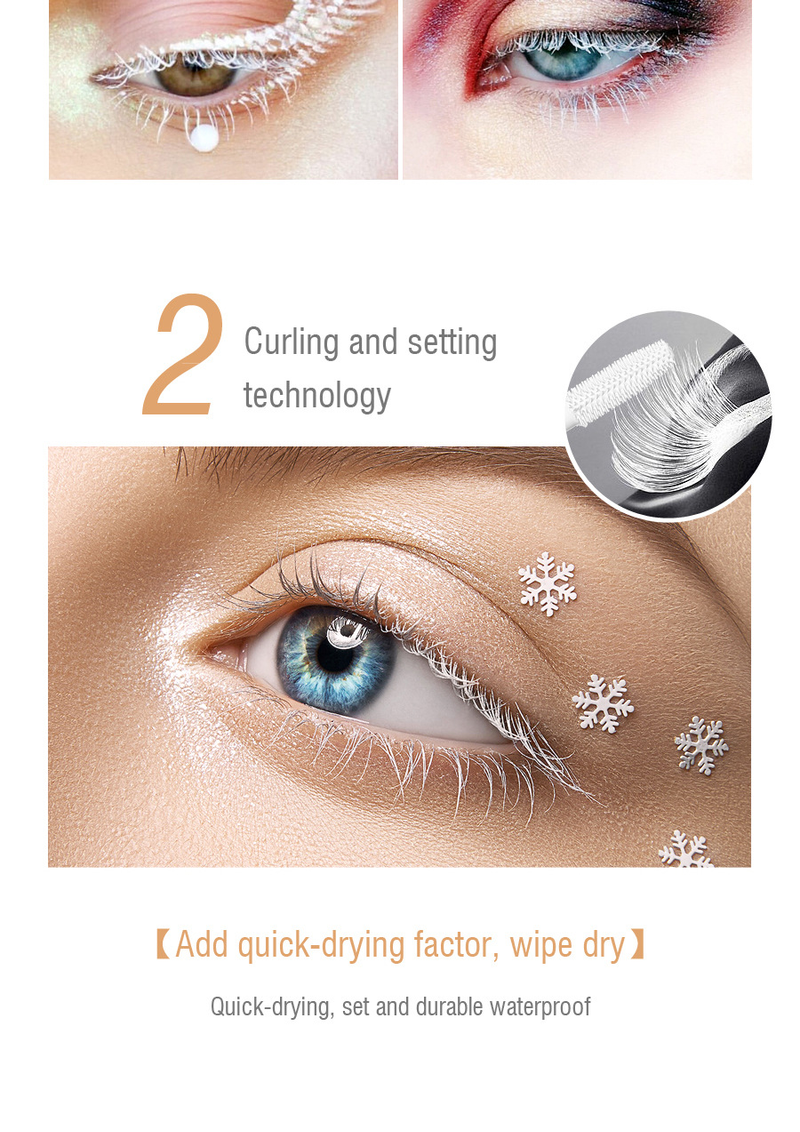 Makeup Voluminous Lash Boosting Conditioning Primer Mascara, Waterproof White Primer_voghion.com