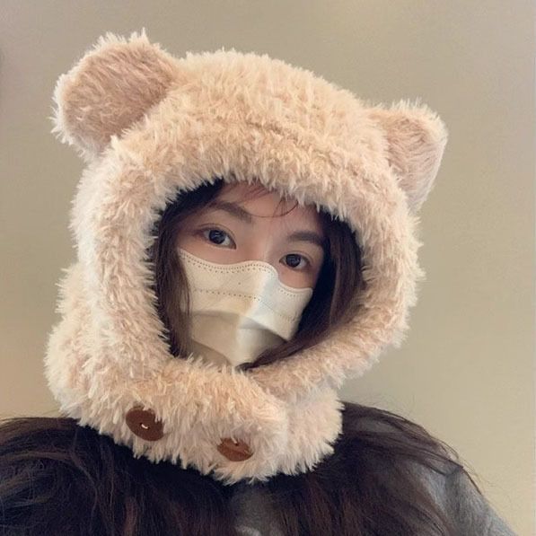 Flower Youth Zhao Zhaoyi Same Style Koala Knitted Wool for Women's Autumn and Winter Versatile Warm Big Head_voghion.com