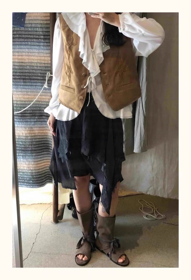 Sandali da donna in pelle con lacci, estate 2025, nuovi stivali sottili a metà polpaccio, alla moda, versatili, per il tempo libero, tutti i giorni_voghion.com