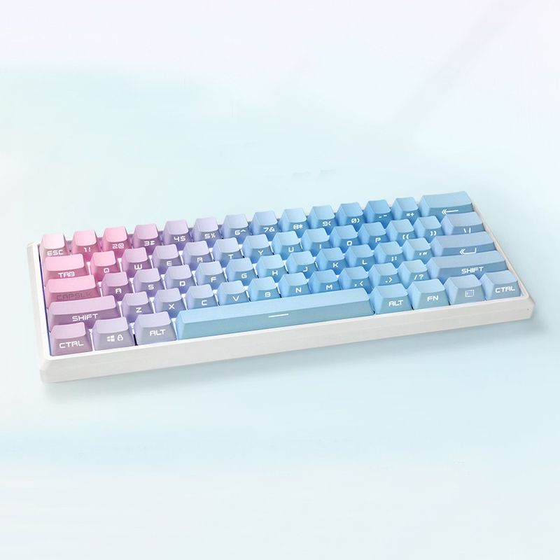 OEM Blue Enchantress PBT Yan Kazınmış Şeffaf Nical Klavye_voghion.com