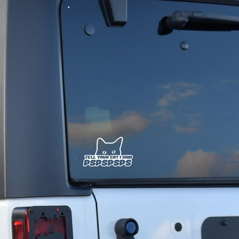 car stickers tell your cat I said PSPSPS decorative body car stickers_voghion.com