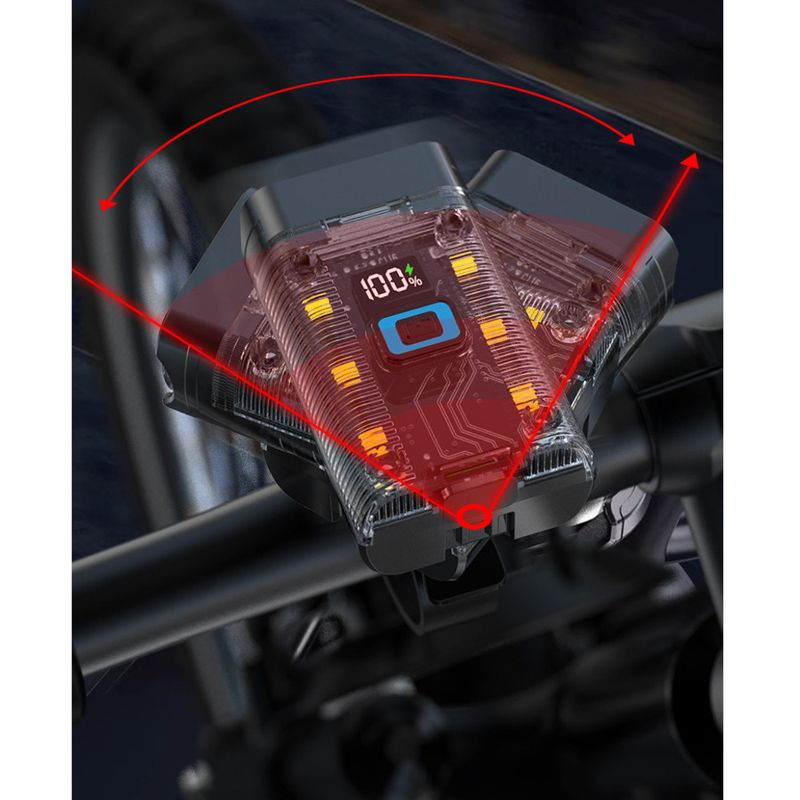 New High Brightness Dual Head Bicycle Outdoor Mountain Bike Front USB Rechargeable Transparent Cycling Gear Night Riding_voghion.com