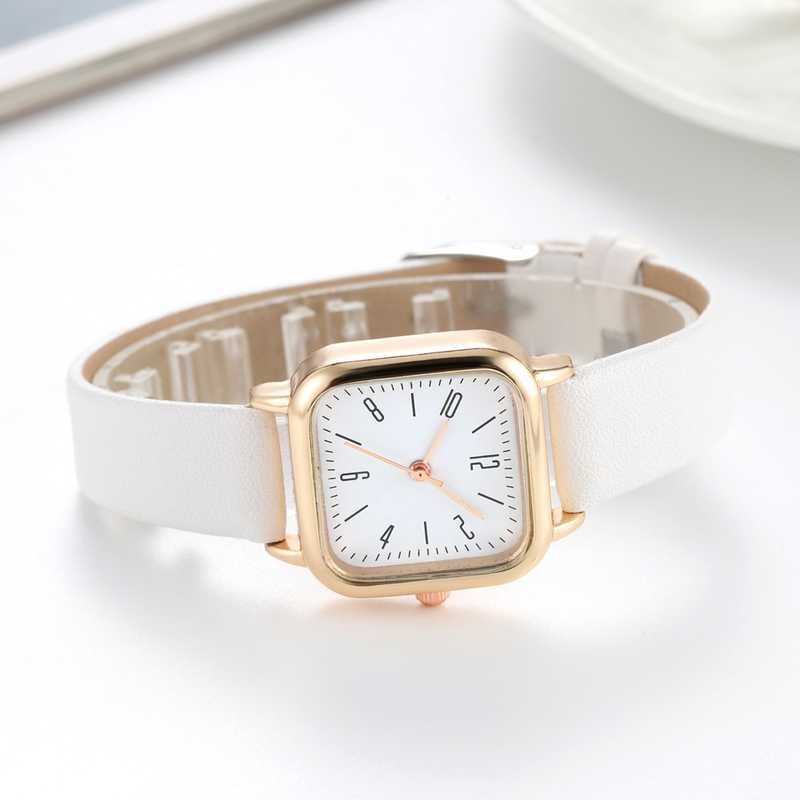 Orologio da donna alla moda, nuovo stile Instagram, serie Sen, moda digitale, minimalista, quadrato, con cintura per studenti, quadrante piccolo_voghion.com