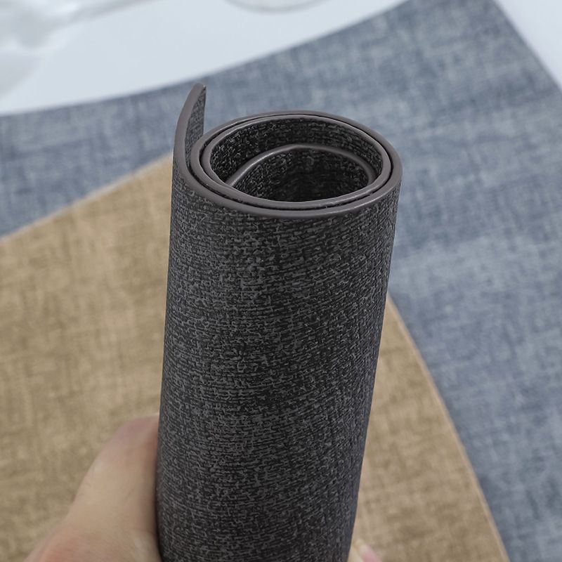 Set de table en cuir et tissu en forme d'éventail, double face, résistant à l'huile et à l'eau, isolant, pour table ronde d'hôtel, style occidental_voghion.com