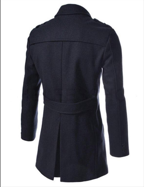 Winter neuer mittellanger, schmal geschnittener Windbreaker-Wollmantel für Herren im koreanischen Stil mit mehreren Reißverschlüssen_voghion.com