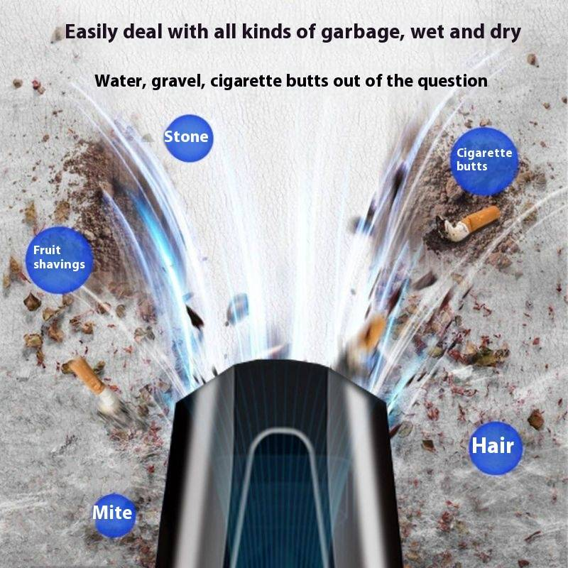 Aspirador de pó sem fio para carro, doméstico, sedan, sucção forte, capacidade de coleta de pó 0,5L_voghion.com