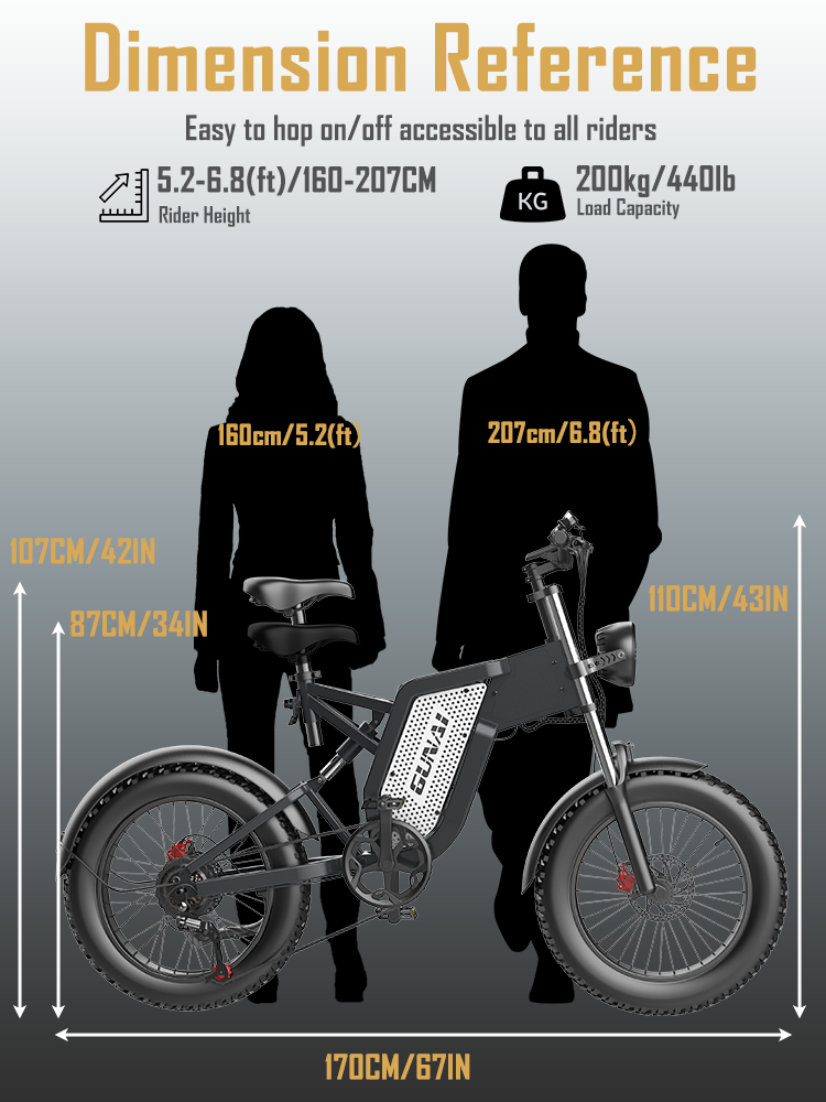 UNAI MX25 20" Fat Tire Elektrovelo fir Erwuessener 1000W 25Ah Vollfederung E-Vëlo Crossbike_voghion.com