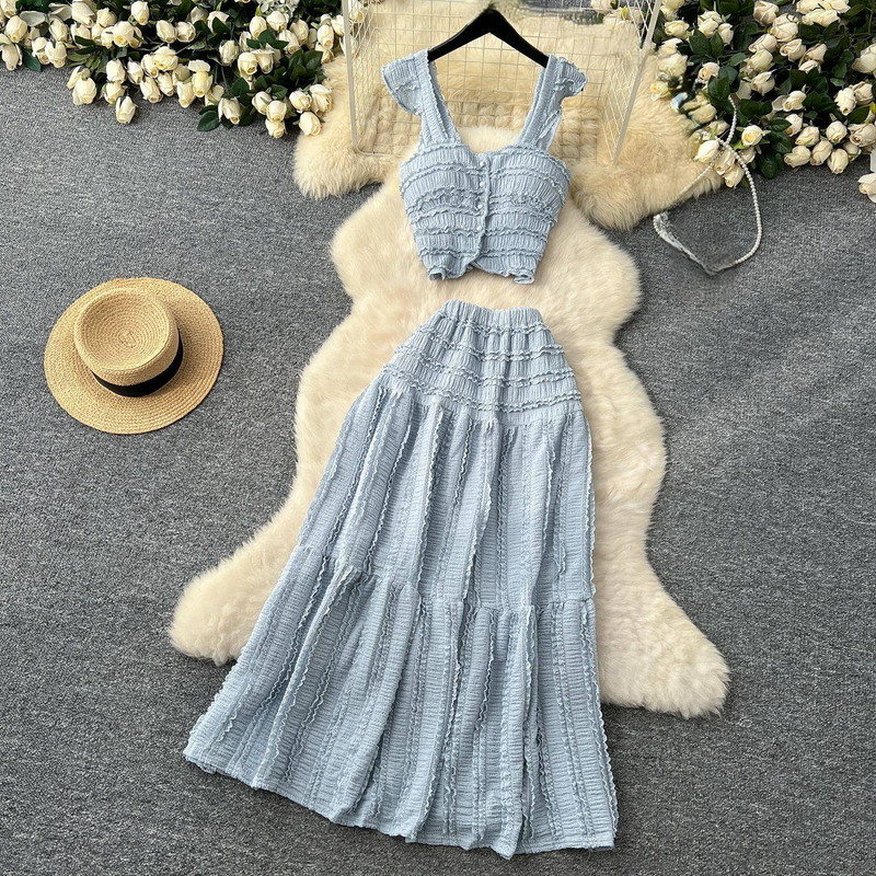 Îmbrăcăminte pentru femei Reducerea vârstei și răcoritoare în stil vacanță de primăvară și vară Top cu bretele cu mâneci scurte_voghion.com