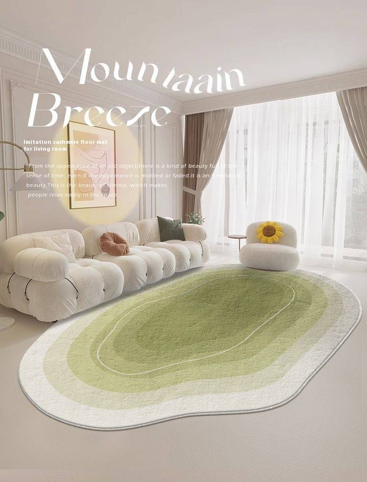 Teppich Unregelmäßig geformter Teppich Wohnzimmer Schlafzimmer Nachttischdecke Home Sofa Couchtisch Großflächige Bodenmatte Kostenlos Waschen und Abwischen_voghion.com