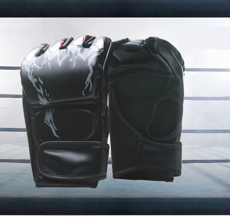 Professional MMA Sparring Gloves - Half-Finger UFC-Style Training Gloves For Boxing, Muay Thai & Heavy Bag Work_voghion.com
