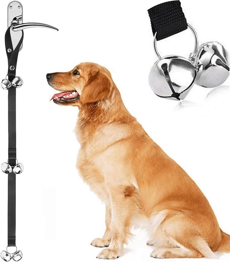 Hund Türklingel Hund Glocken Toilettentraining Puppy, Interne Ausbildung Türklingel - Länge Verstellbare Hunde Türglocken (Schwarz)_voghion.com
