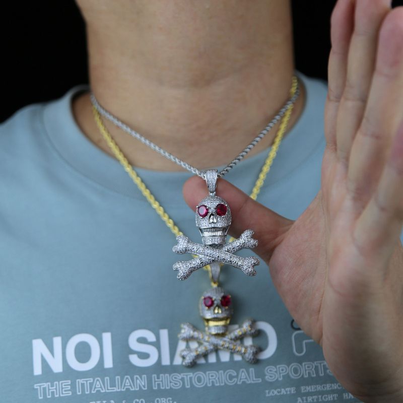 Hip Hop Personality New Skull Pendant Hip Hop Men's Necklace_voghion.com