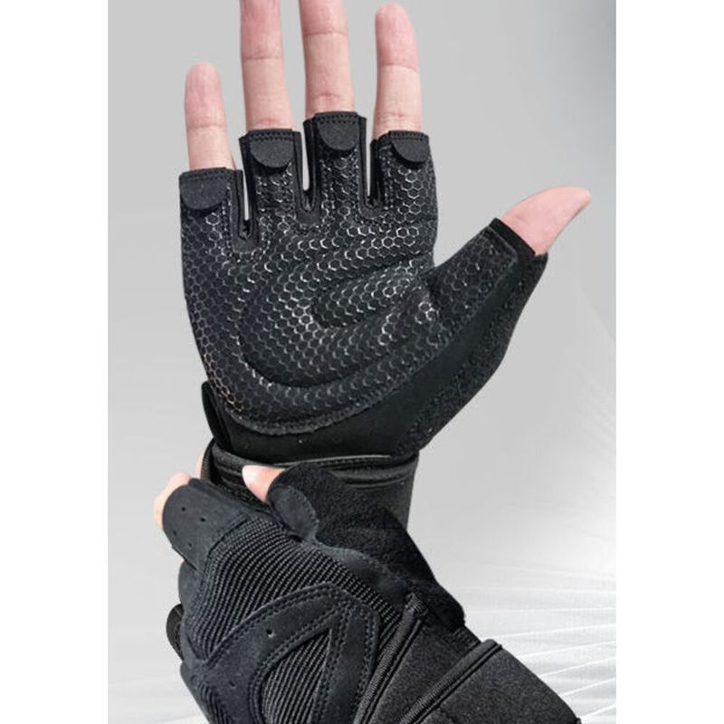 Fitness per uomo, palmo antiscivolo, supporto rinforzato, polsiera 2 in 1 per uomo, barra per trazioni, manubrio, kettlebell, guanti sportivi_voghion.com