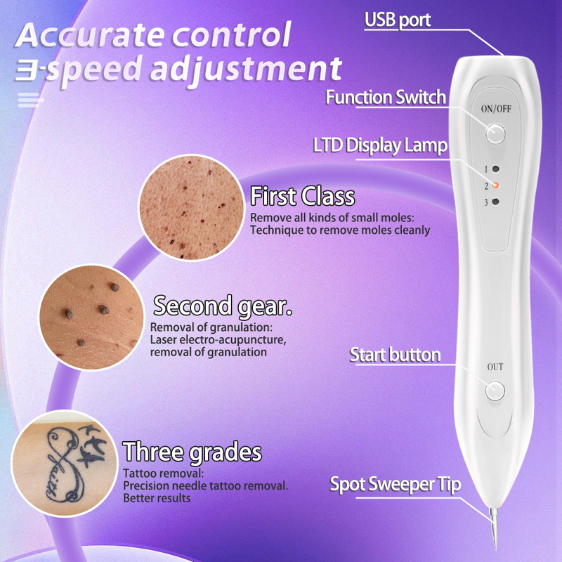 Eladó otthoni használatra szánt Picosecond toll, fájdalommentes szépségápolási eszköz, hegmentes anyajegy-eltávolító eszköz_voghion.com