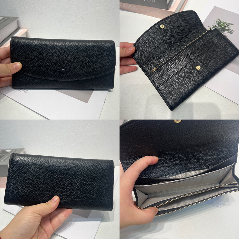 Echtes Vollrindleder Handgeldbörse, Reißverschlusstasche, langes Damenleder_voghion.com