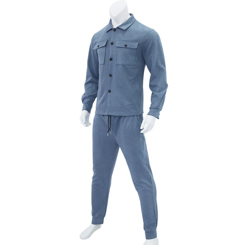 Herbst und Winter neue Knopf Wildleder Herren trendige Casual Anzug Männer_voghion.com