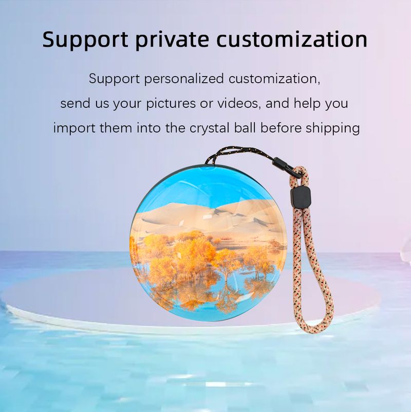 7cm 3D Crystal Ball DIY Video Playback Display Electronic Ball, Suitable For Display, Family And Friend Gifts_voghion.com
