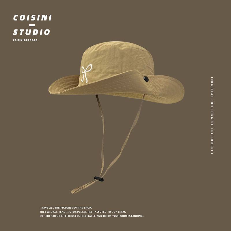 Sonnenhut 1PC Frühling und Sommer Hunderte von gewaschenen Cowboy-Sonnenschutz-Fischerhüten mit Verschluss_voghion.com