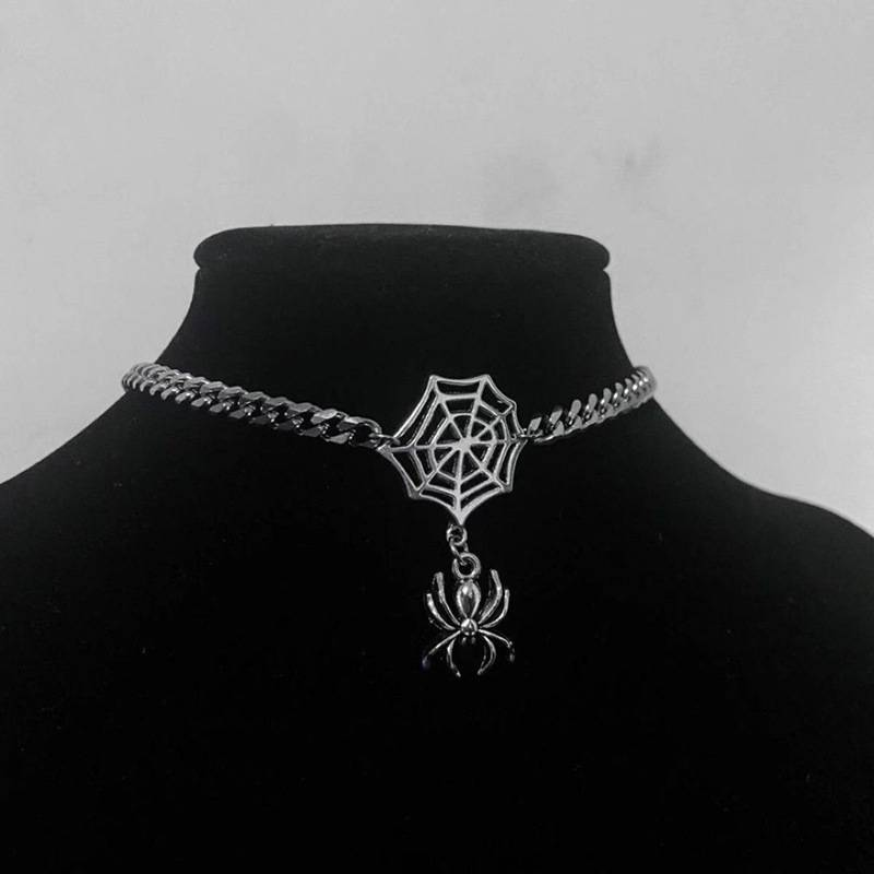 Spider niche design sense clavicle chain personality pendant street necklace cold wind dark temperament for both men and women_voghion.com