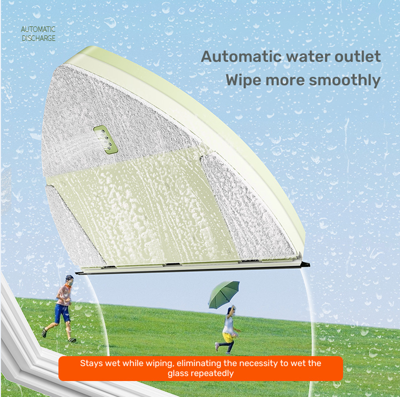 PS535d glass wiper brush, double-sided window window cleaning water injection adjustable magnetic wipe window (water tank)_voghion.com