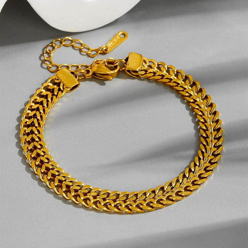 Bracciale in acciaio inossidabile, bracciale intrecciato, cinturino per orologio, bracciale in acciaio al titanio_voghion.com
