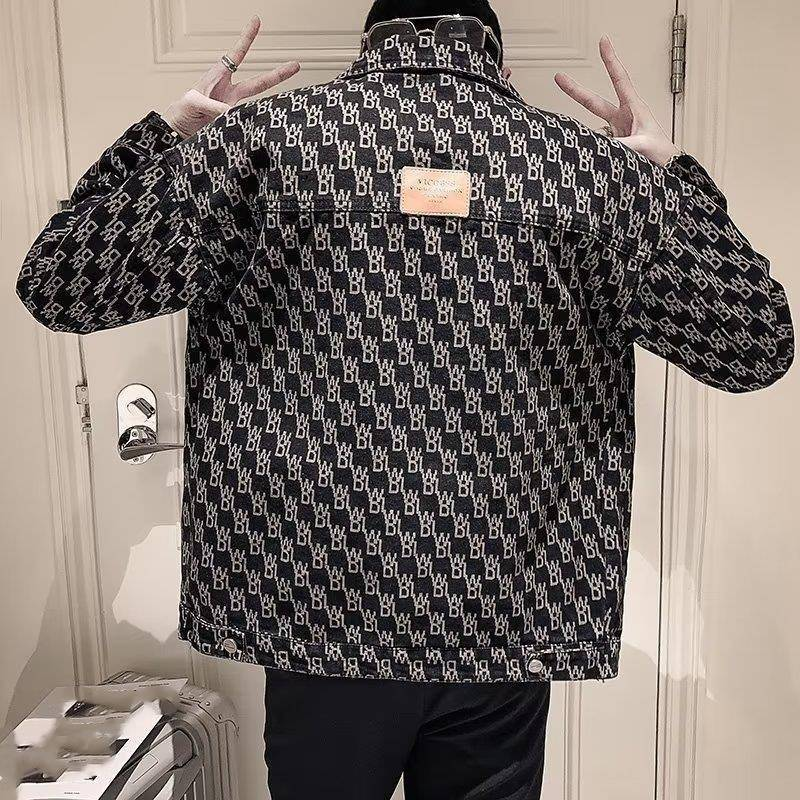 Meeste rõivad Denim Jacket Meeste kevad- ja sügispluusid Moodne bränd Ins Trendikas Kena Vabaaja Mitmekülgne Rinnahoidjaga Meeste Jakk Mantel_voghion.com