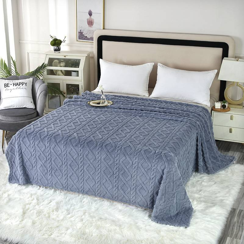 Taf Fleece Dobbeltsidet Tæppe Ultrablødt Flannel Tæppe Til Sofalurer Airconditionerede Rum Vendbart Hyggeligt Tæppe Helårs_voghion.com