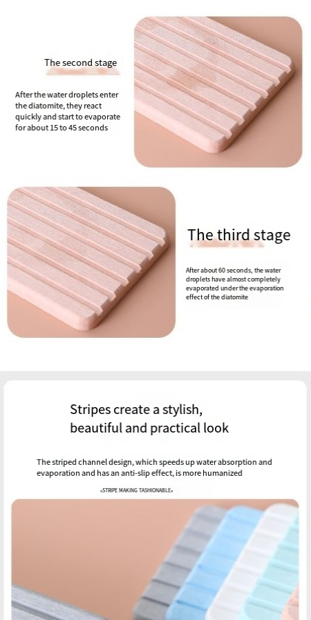 Detersivo per bagno giapponese, diatomite, fango diatomeico, sottobicchiere assorbente rettangolare, forniture per hotel_voghion.com