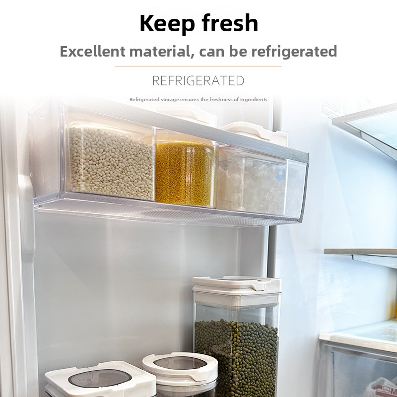 Airtight Food Storage Containers - Kitchen Pantry Organizers For Grains Snacks & Tea (Set Of 6 BPA-Free Plastic)_voghion.com