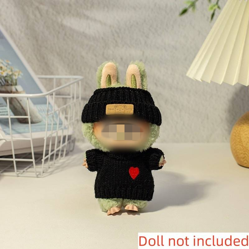 New Series 1st And 2nd Generation Universal Keychain Bag Accessories 3-piece Black Sweater Design Set Knitted White Bag (sweater Only)_voghion.com