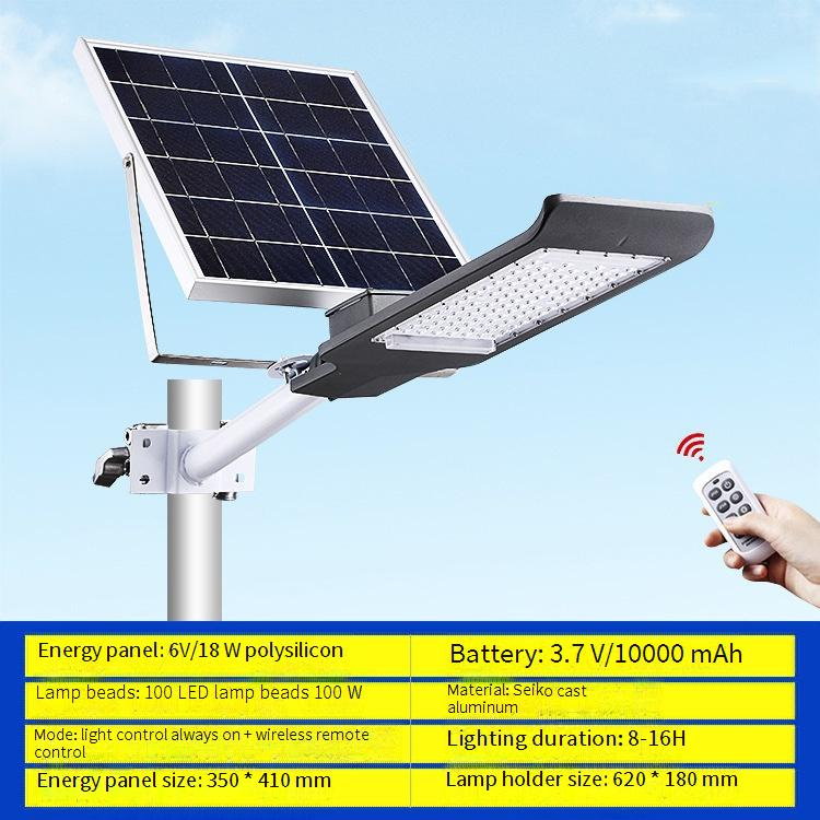 Applique a LED ad energia solare con telecomando - Lampada da giardino impermeabile per esterni, per illuminazione di cortili, vialetti e comunità (palo alto da 20 W)_voghion.com